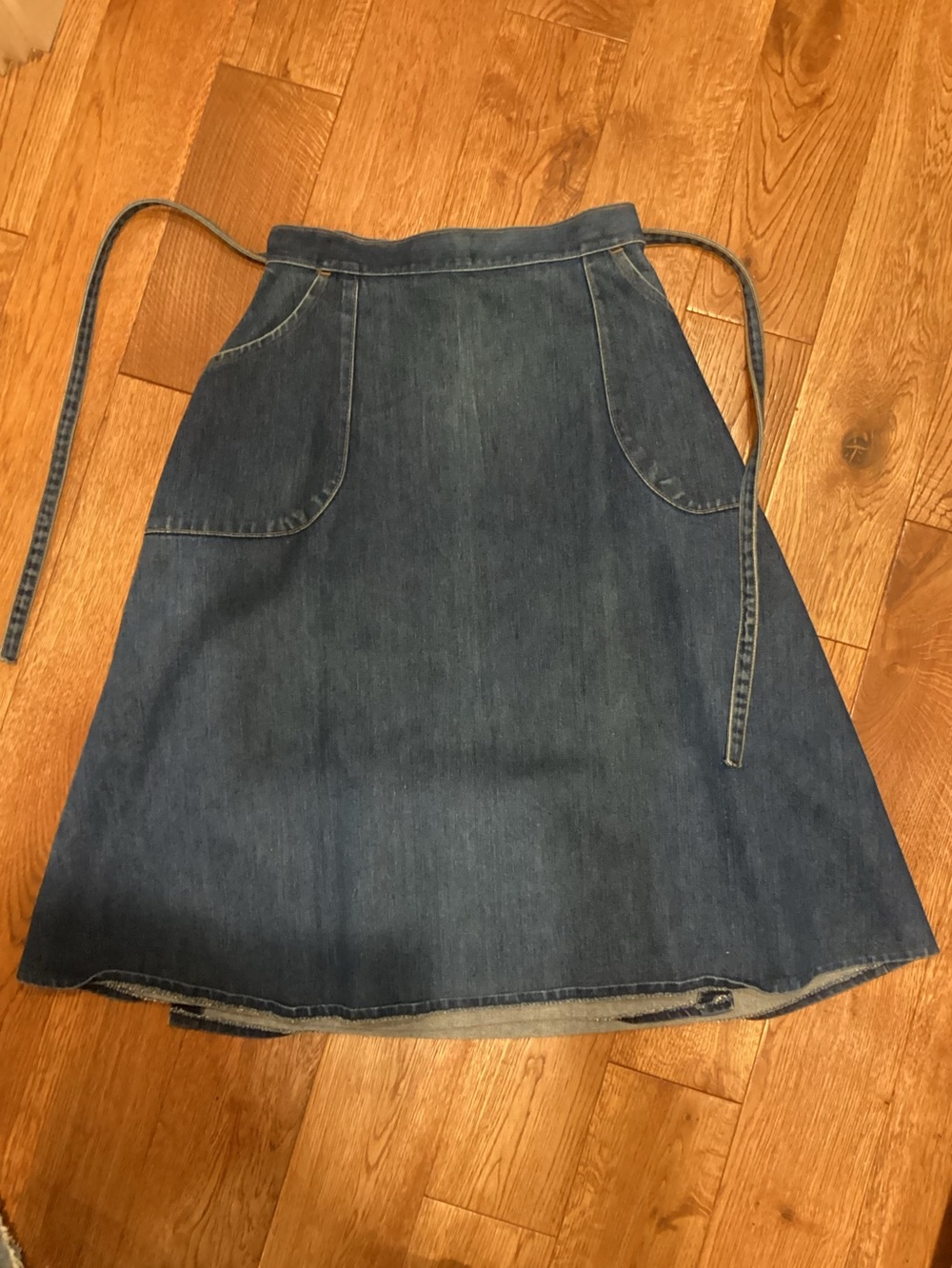 Wrangler vintage denim wrap skirt